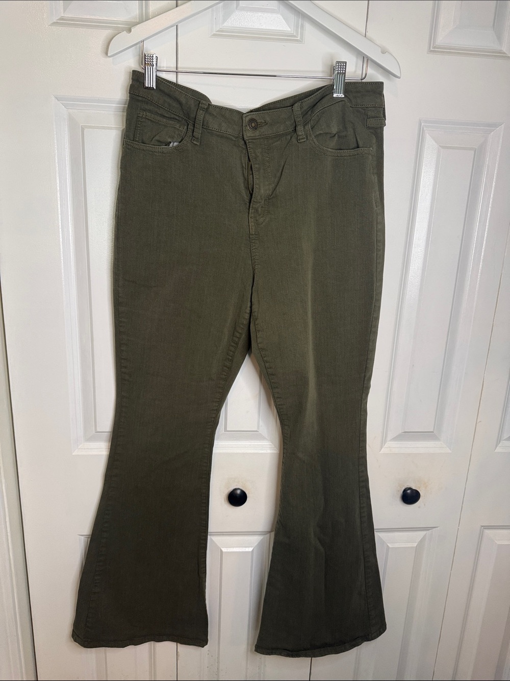 SO Women's Olive Green Bootcut Flare Pants